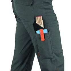 Pantalon FlexiWork Regular en Coton Élastique avec Poches Multifonctions