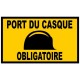Panneau "port du casque obligatoire"